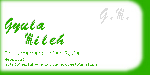 gyula mileh business card